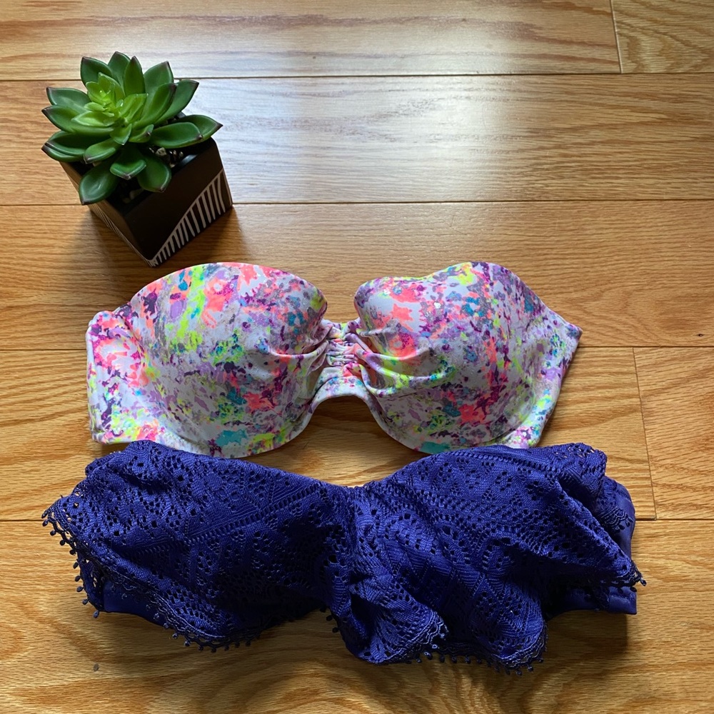 💜Victoria’s Secret bandeau bikini tops
